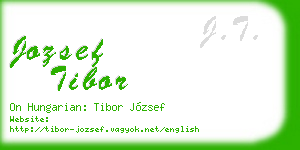 jozsef tibor business card